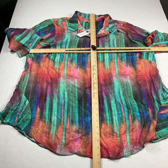 Soft Surroundings Jacy Tunic 2X Multicolor Artsy Boho Button Down Top NWT Flowy - Picture 6 of 12